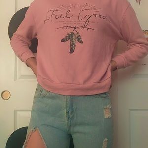 Pink Crew Neck Sweater